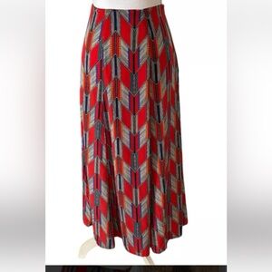 Mara Hoffman Chevron Patterned Red Skirt 8